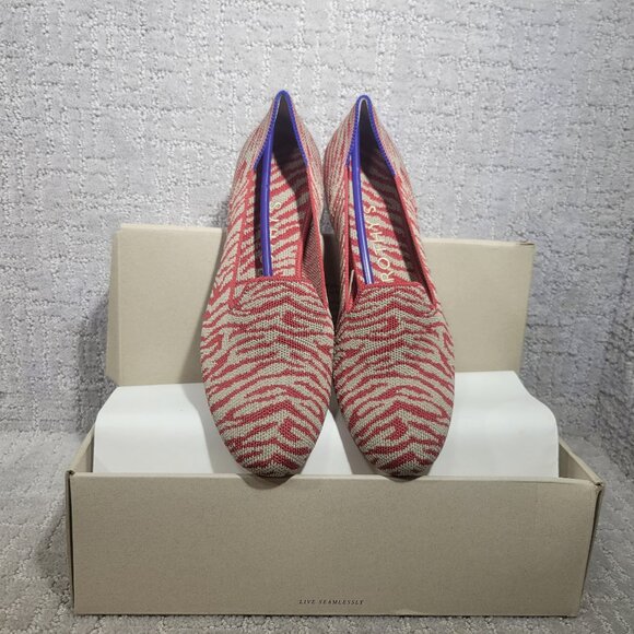 Rothy's The Loafer Red Zebra Shoes Women's Size US 7, 8, 8.5, 9.5, 10, 10.5 - Picture 1 of 10